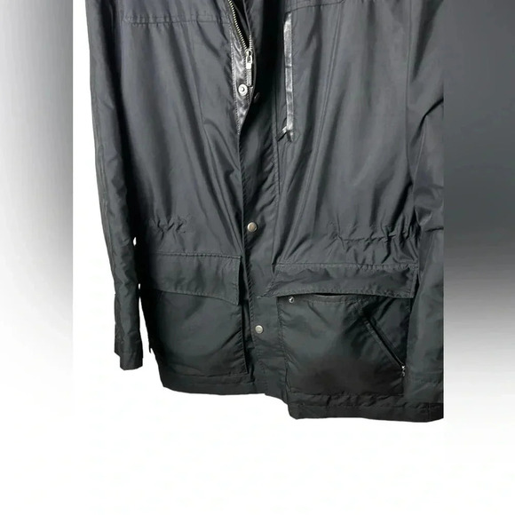 Cole Haan performance jacket,black,wool blend,lambskin trim,thermal,career,snaps - Picture 10 of 16